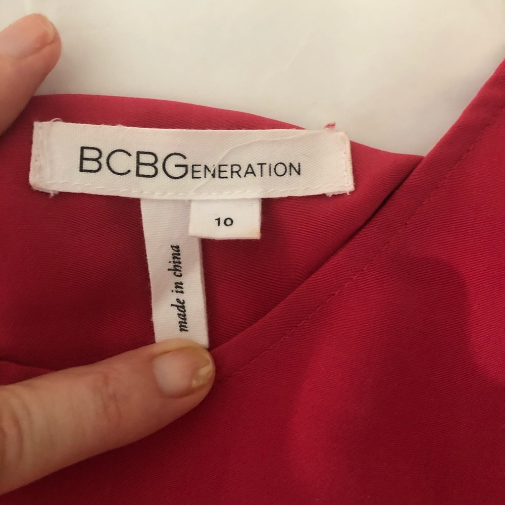 BCBG generation pink dress cutout back